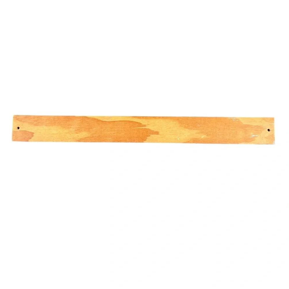 Vintage 36 Hook Wall/Door Mounted Tie Rack Mid Century Retro Wood Brass Colored